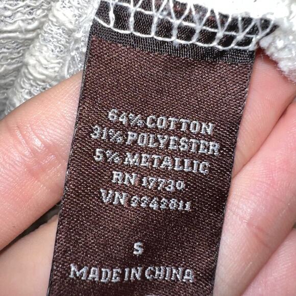 Rose Knox Open Shimmery Cardigan Sweater Boho Raw Hem Small - Picture 8 of 8